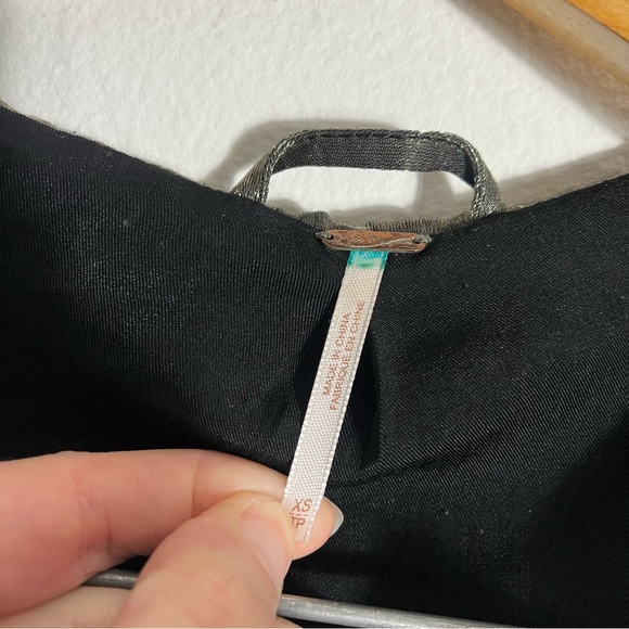 FREE PEOPLE *Rare* Metallic Hooded Zip Up Bomber Jacket - Picture 8 of 10